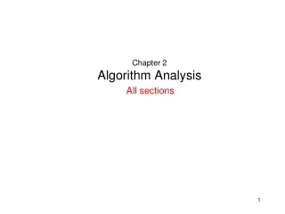 Chapter 2 Algorithm Analysis