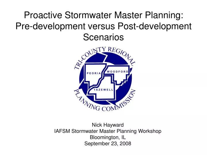 proactive stormwater master planning pre development versus post development scenarios