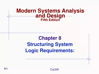 Modern Systems Analysis and Design Fifth Edition