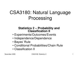 CSA3180: Natural Language Processing