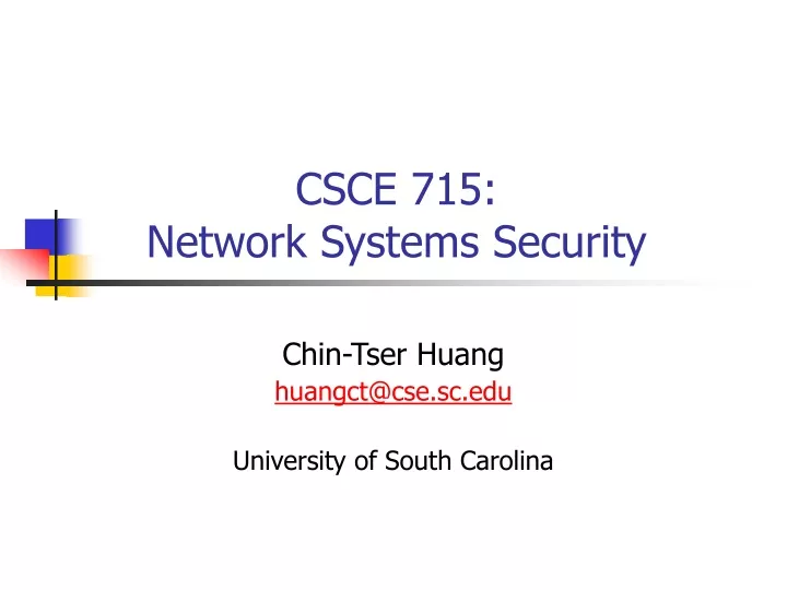 csce 715 network systems security