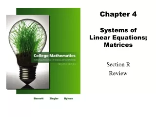 Chapter 4 Systems of Linear Equations; Matrices