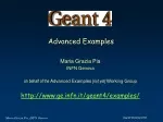 Geant4 Advanced Examples: Building Realistic Applications for Experimental Science - slide 1