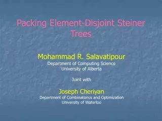 Packing Element-Disjoint Steiner Trees