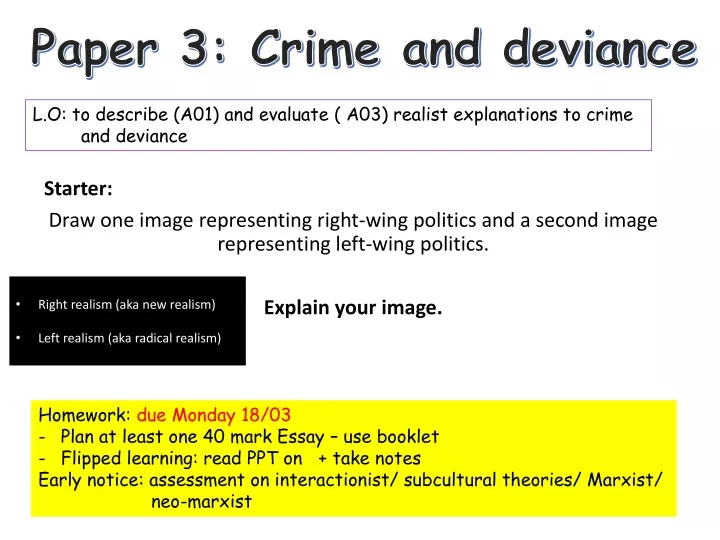 paper 3 crime and deviance