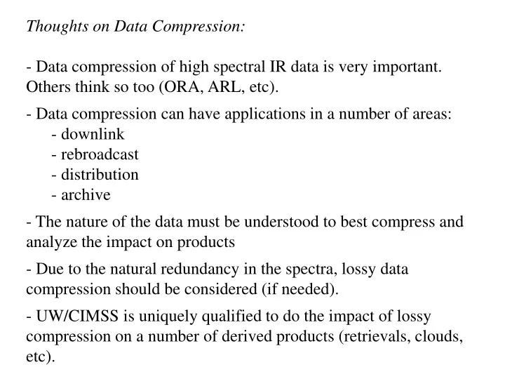 thoughts on data compression data compression