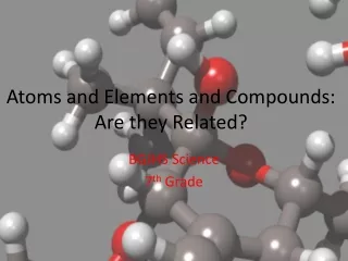 Atoms and Elements and Compounds:  Are they Related?