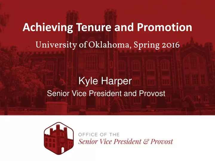 achieving tenure and promotion