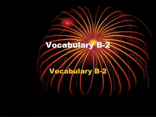 Vocabulary B-2