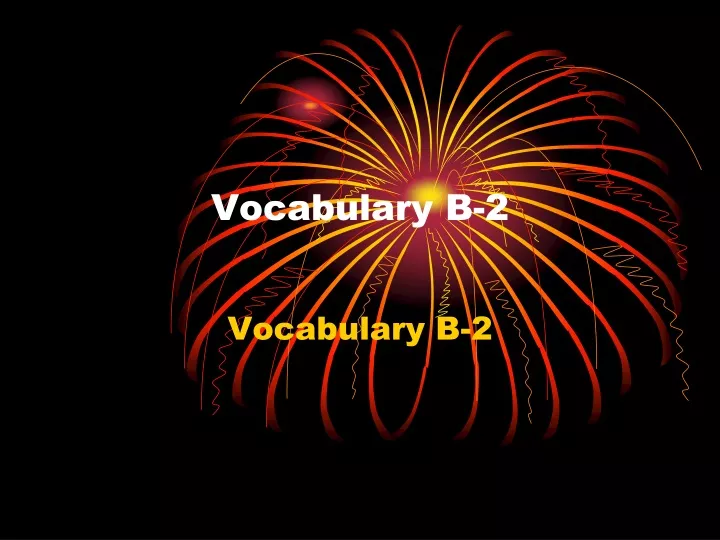vocabulary b 2