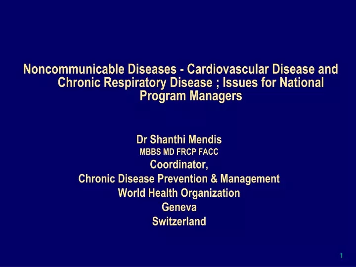 noncommunicable diseases cardiovascular disease