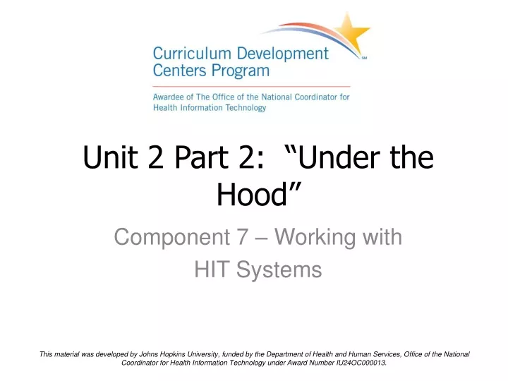 unit 2 part 2 under the hood