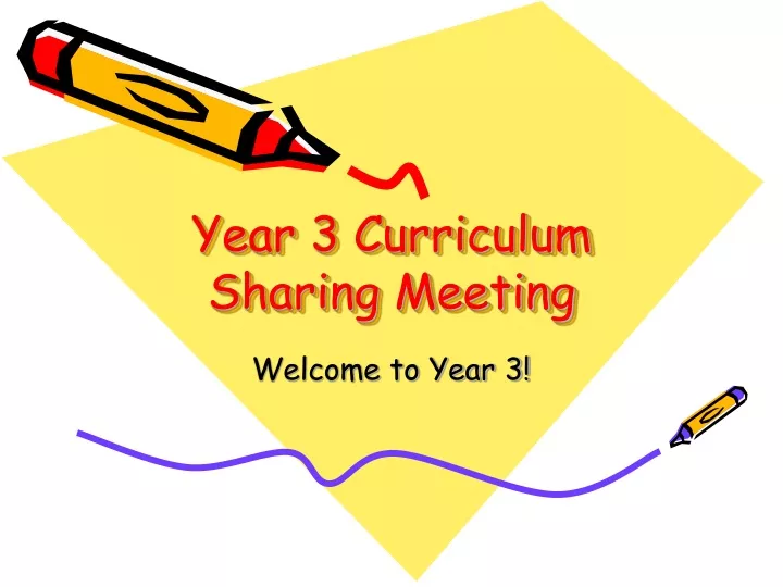 year 3 curriculum sharing meeting