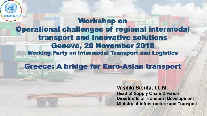 workshop on operational challenges of regional