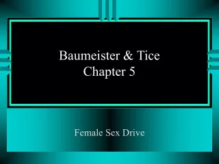 Baumeister &amp; Tice Chapter 5
