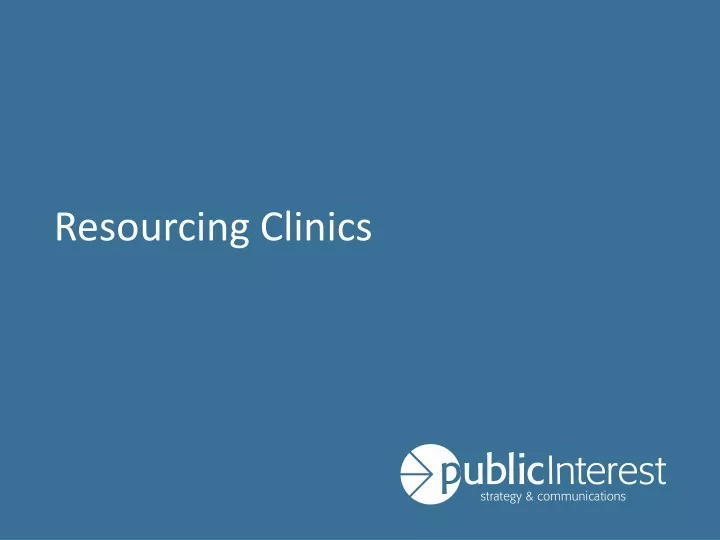 resourcing clinics