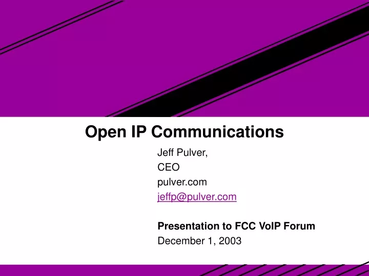open ip communications