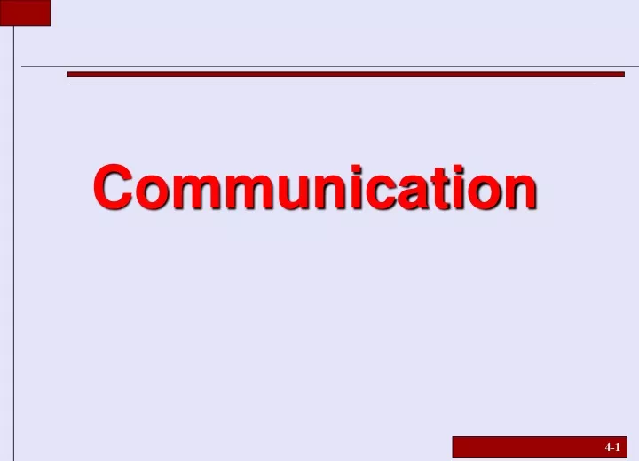 communication