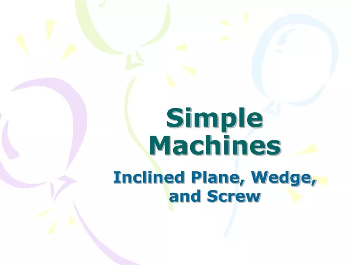 simple machines