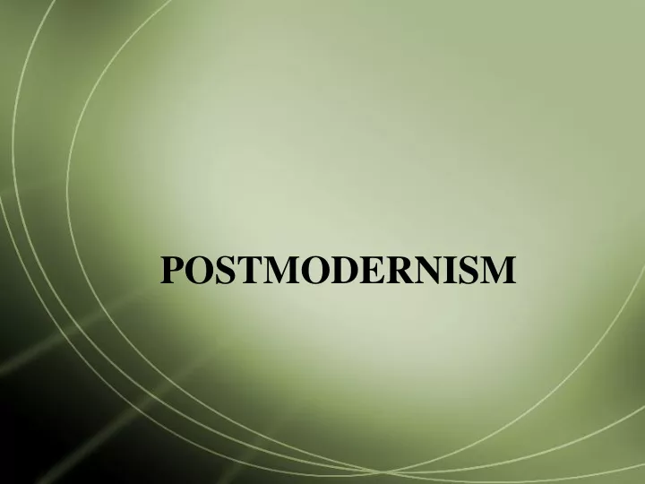 postmodernism