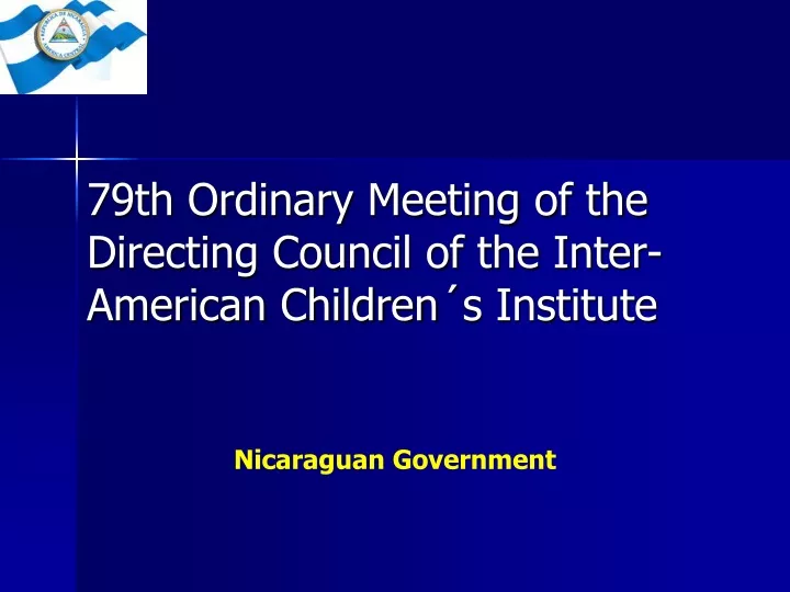 79th ordinary meeting of the directing council of the inter american children s institute