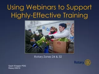 Using Webinars to Support Highly-Effective Training