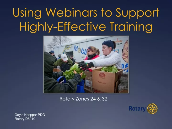 using webinars to support highly effective training