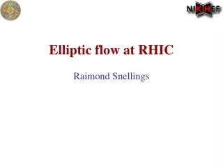 Elliptic flow at RHIC