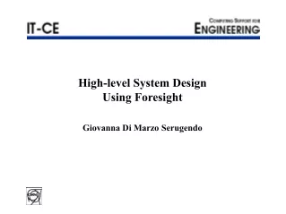 High-level System Design  Using Foresight