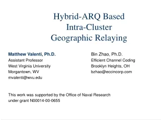 Hybrid-ARQ Based Intra-Cluster Geographic Relaying