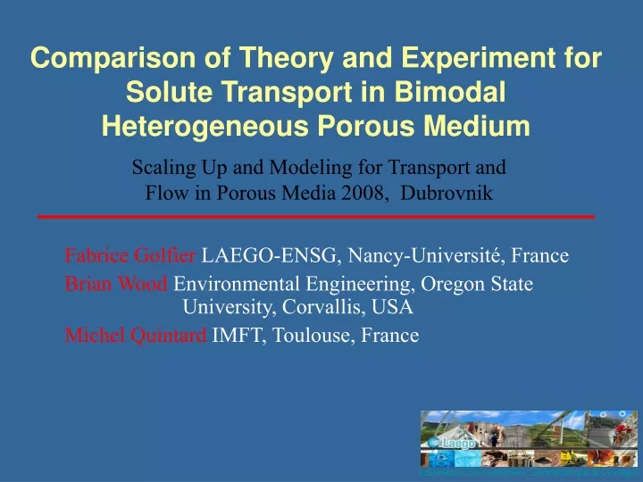 comparison of theory and experiment for solute