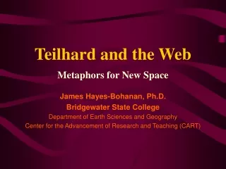 Teilhard and the Web