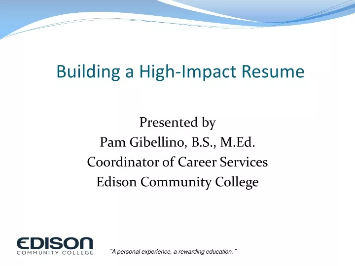 building a high impact resume