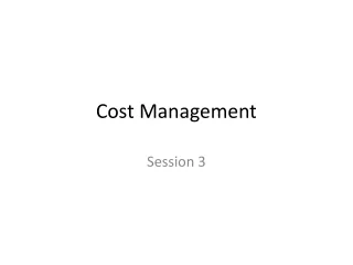 Cost Management