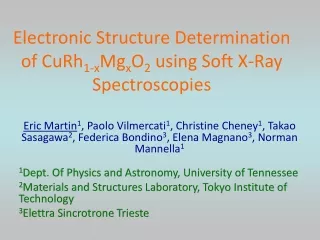 Electronic Structure Determination of CuRh 1-x Mg x O 2  using Soft X-Ray Spectroscopies