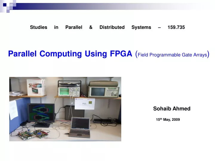 parallel computing using fpga field programmable gate arrays
