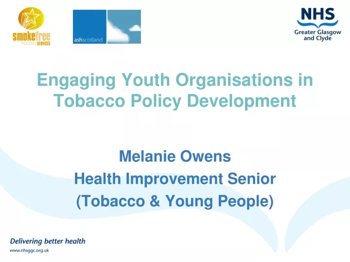 engaging youth organisations in tobacco policy development