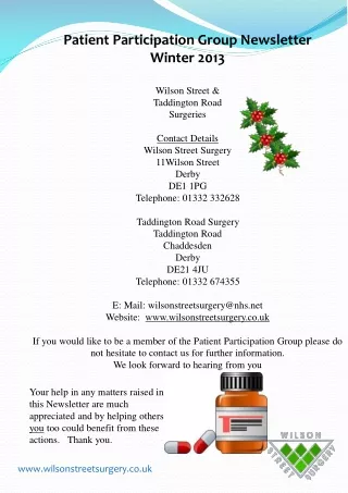 patient participation group newsletter winter