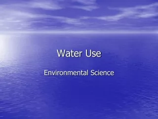 Water Use
