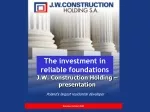 JW Construction Holding - Presentation of Development Plans and Financial Results 2006 - slide 1