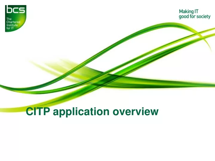 citp application overview
