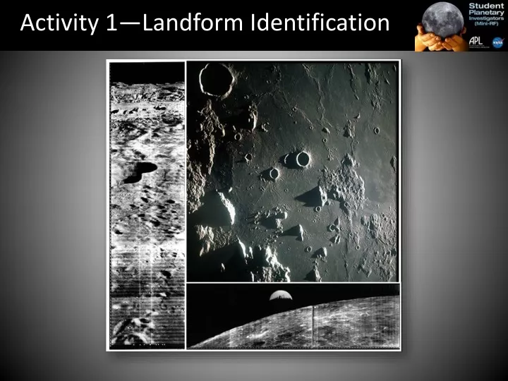 activity 1 landform identification