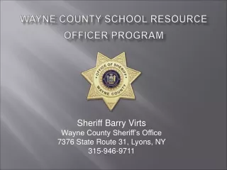 Wayne County School Resource  Officer Program