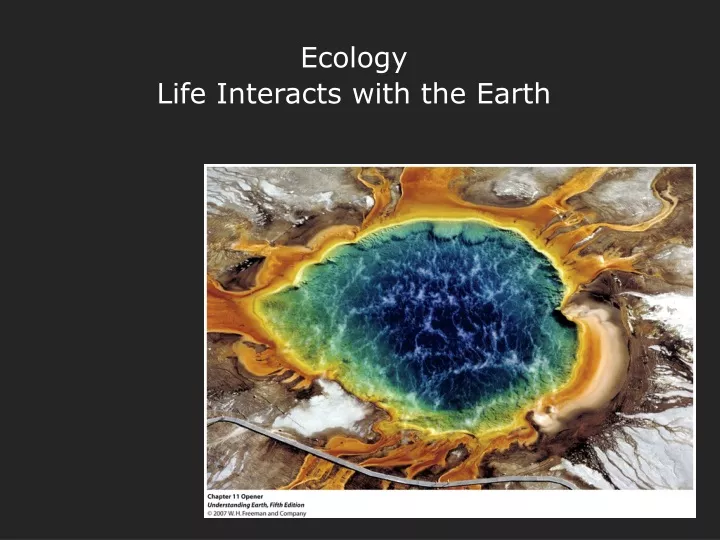 ecology life interacts with the earth