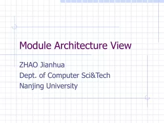 Module Architecture View