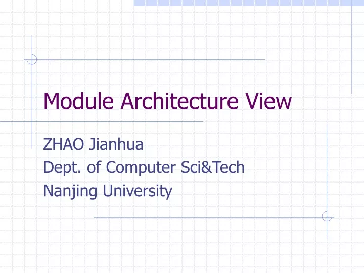 module architecture view