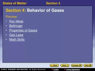 Section 4:  Behavior of Gases