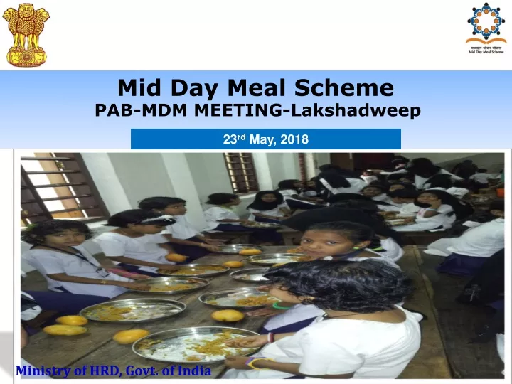 mid day meal scheme pab mdm meeting lakshadweep