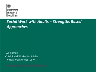 Why is Asset/Strengths Based work important? Rights Based and Person Centred