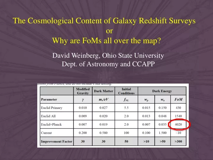 the cosmological content of galaxy redshift